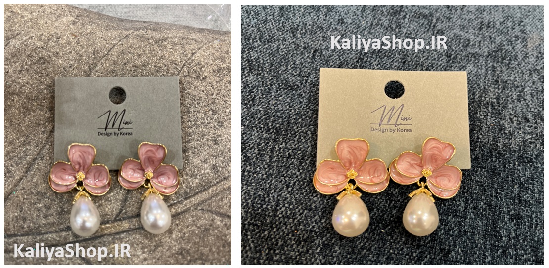 گوشواره اسپرت طرح گل ارکیده گل بهی