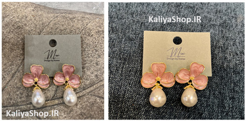 گوشواره اسپرت طرح گل ارکیده گل بهی