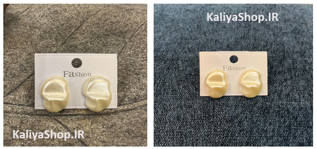 گوشواره میخی برند فشن طرح صدفی