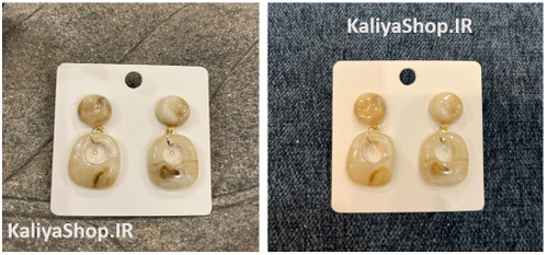 گوشواره میخی برند فشن دفرمه طرح سنگ