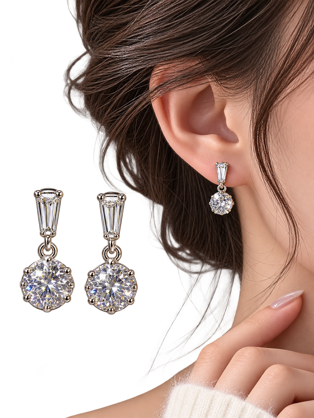 گوشواره آویز کریستال